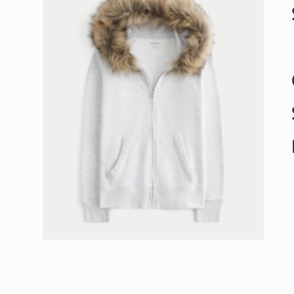 Hollister zip up hoodie with detachable faux trim. & matching Bottoms!